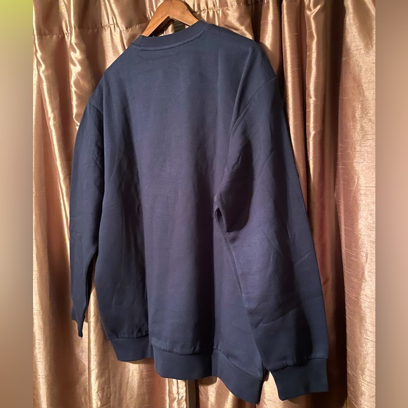 NWT• ADIDAS Big Logo Crew Neck Long Sleeve Sweatshirt.”Legend Ink” Blue, Size:XL - Picture 9 of 11